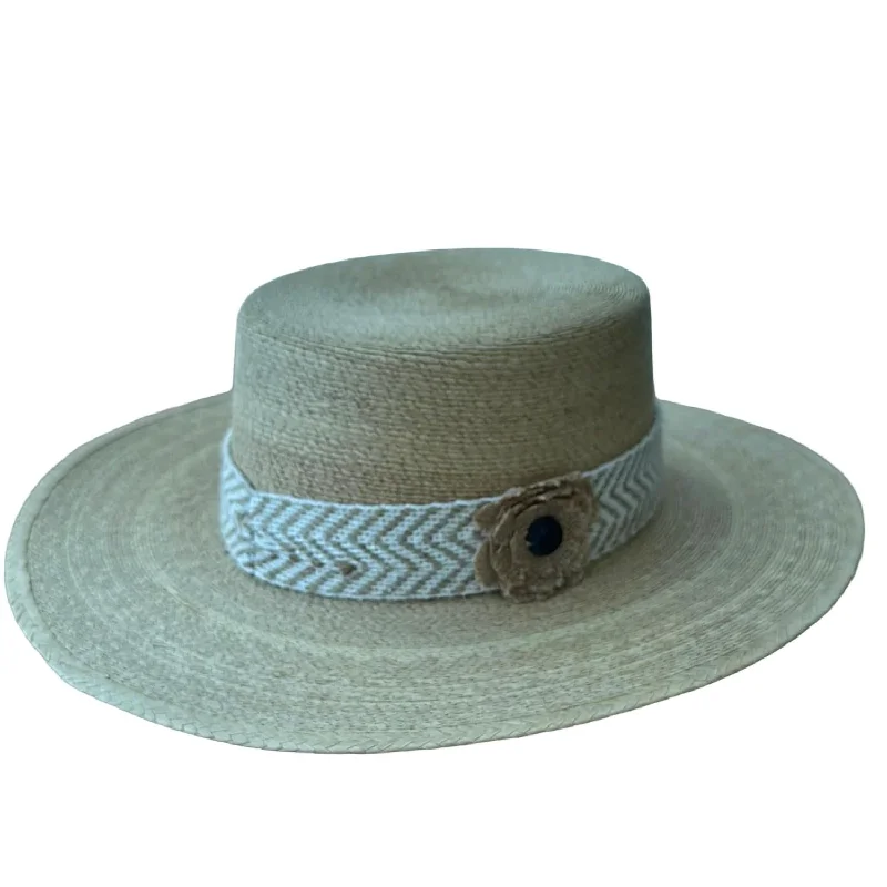 Women's Panama Hat In Flower