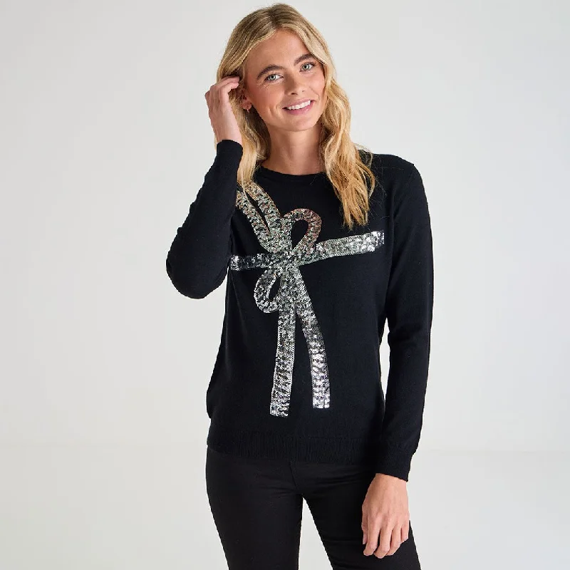 Ladies Bow Christmas Jumper