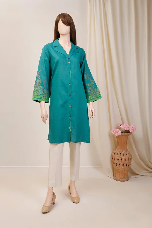 Jacquard Lawn Stitched Shirt