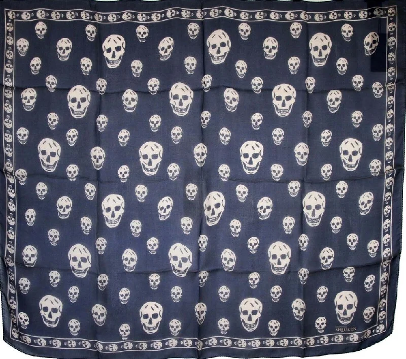 Alexander McQueen Women's  Skull Chiffon Silk Scarf