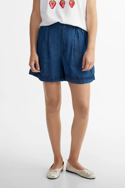 Short taille élastique en Lyocell - Femme