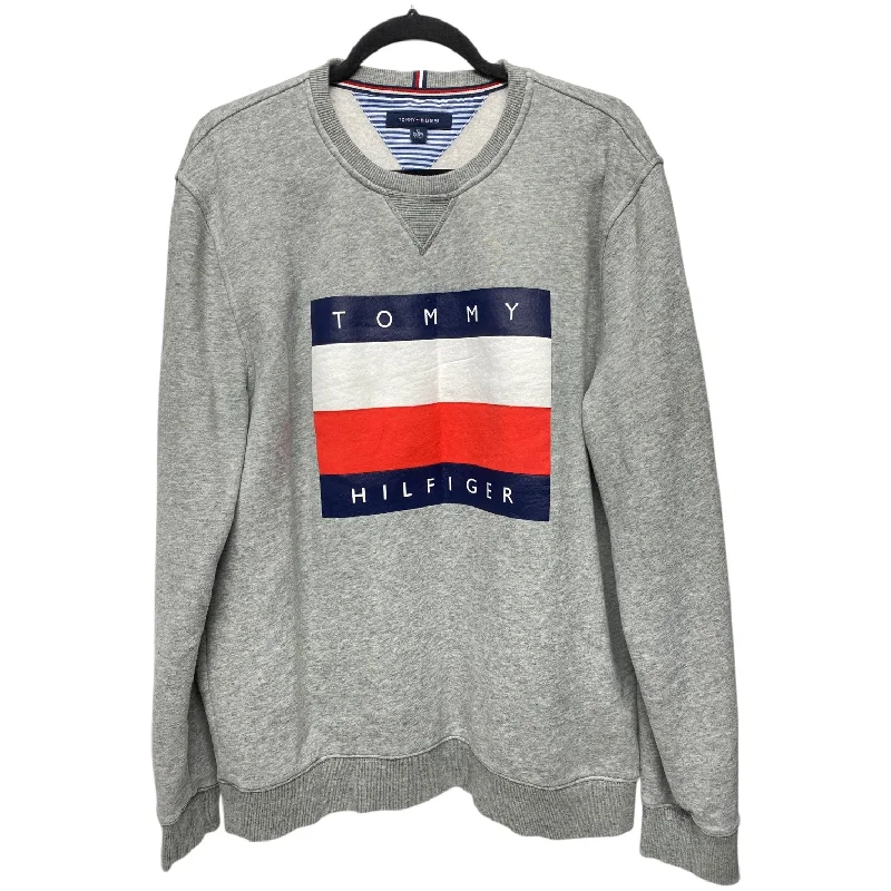 Sweatshirt Crewneck By Tommy Hilfiger In Grey, Size: Xl