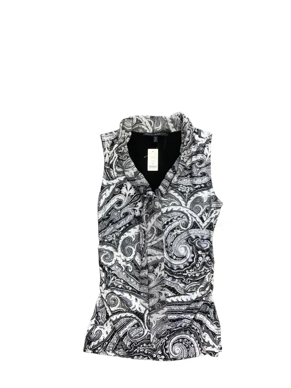 Top Sleeveless By White House Black Market In Black & White, Size: Xs