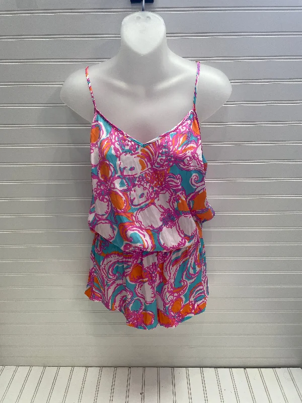 Orange & Pink Romper Designer Lilly Pulitzer, Size S