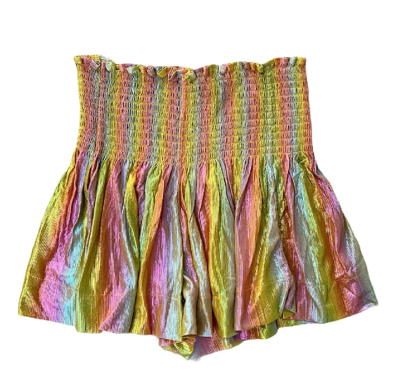 Yellow Rainbow Swing Shorts