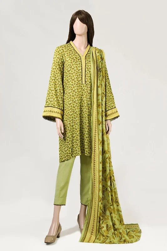 Printed Arabic Linen Stitched 3 Piece