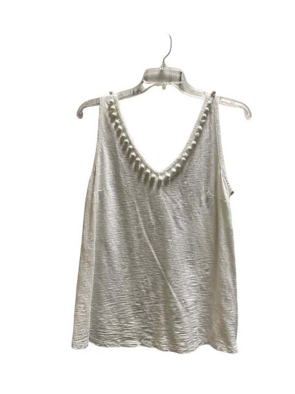 Top Sleeveless By Lilly Pulitzer In White, Size: M