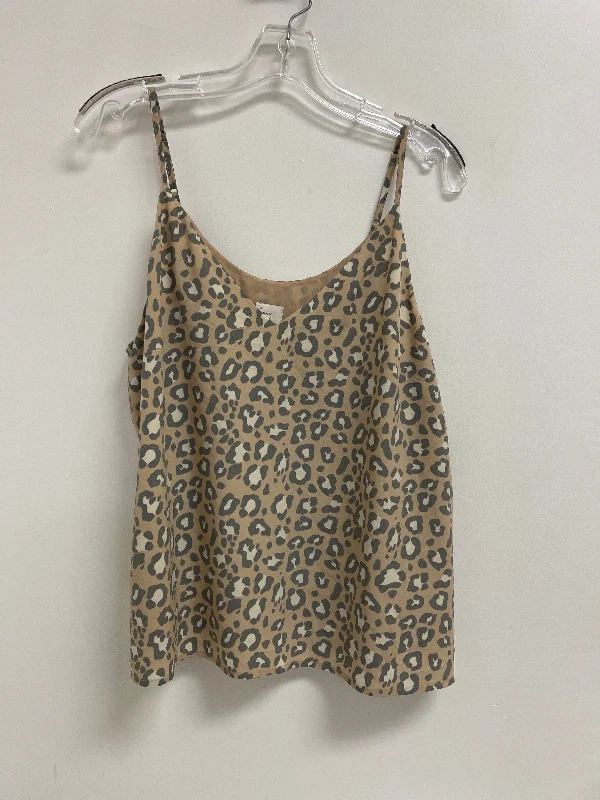 Top Sleeveless By A New Day In Animal Print, Size: L