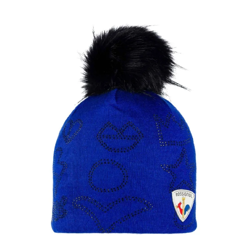 Women's Strassi Pom Pom Hat In Navy