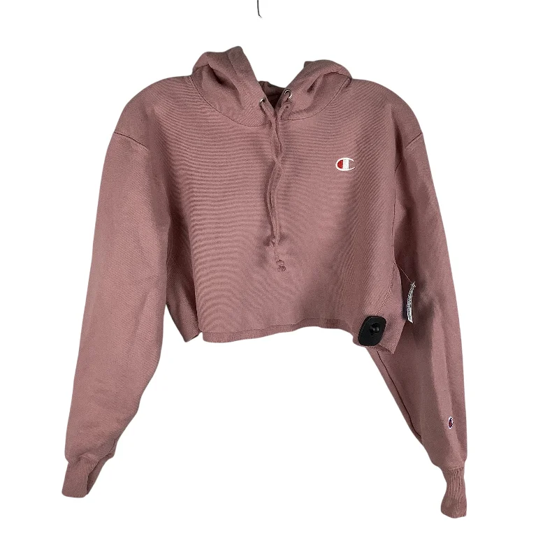 Athletic Sweatshirt Hoodie By Champion In Pink Size: Est. XS