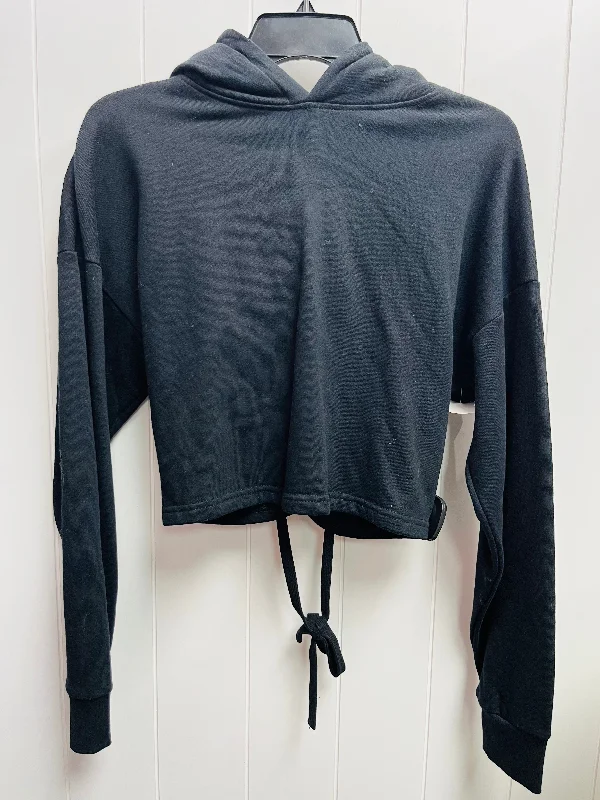 Sweatshirt Hoodie By Forever 21 In Black, Size: L