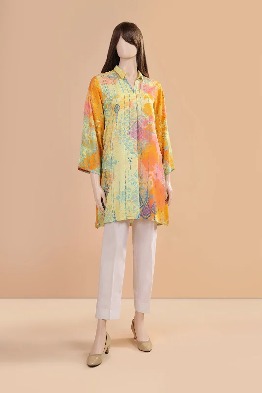 Printed Viscose Dobby Stitched Shirt