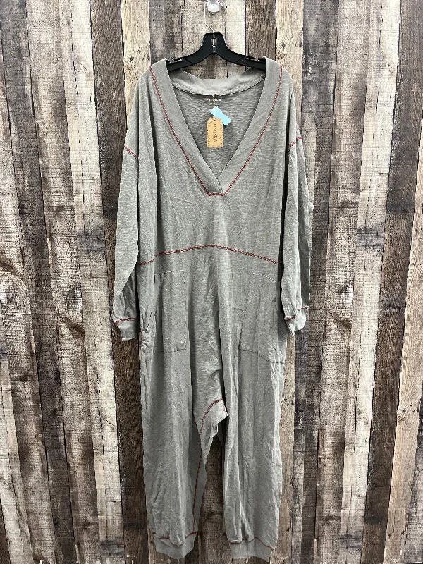 Jumpsuit By Natural Life In Taupe, Size: Xl