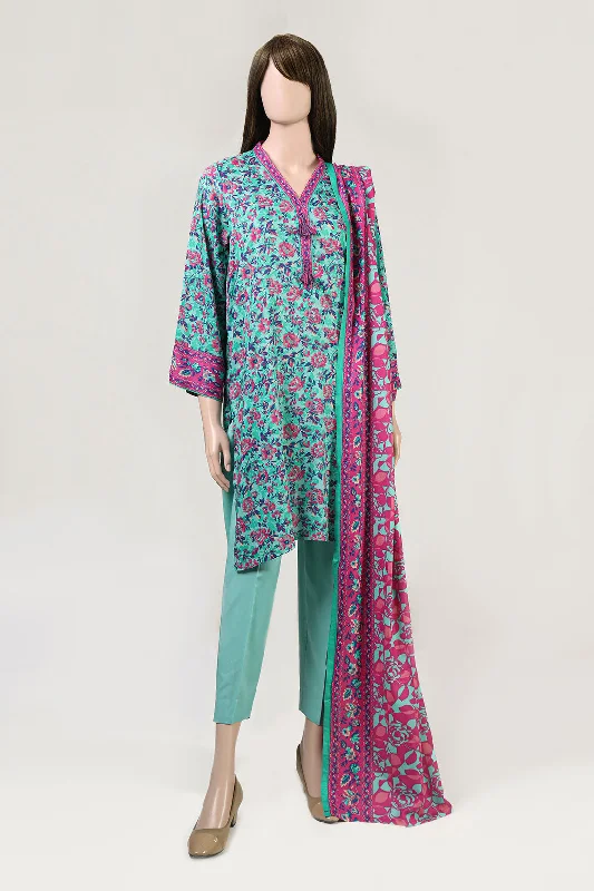 Printed Arabic Linen Stitched 3 Piece