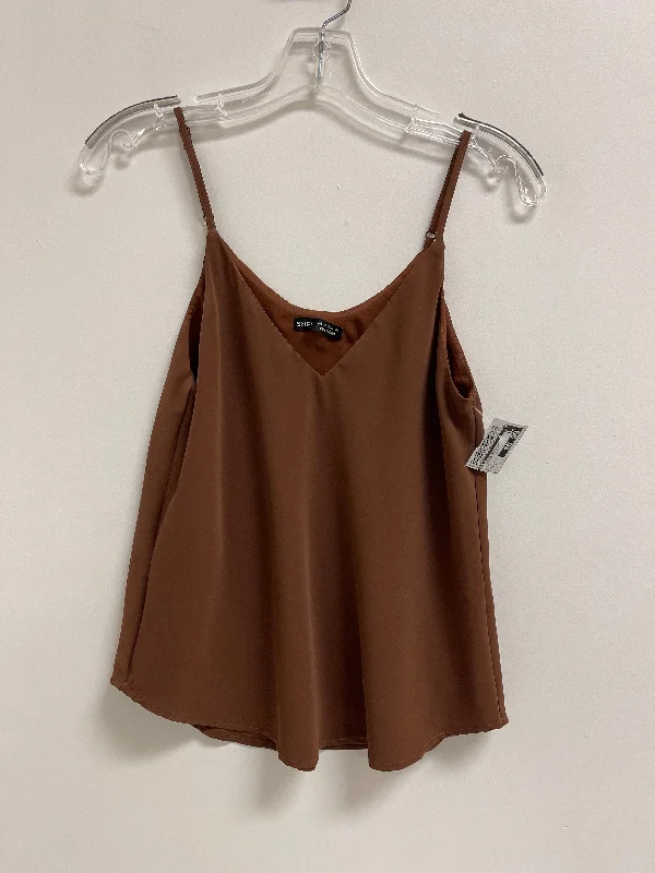 Top Sleeveless By Shein In Brown, Size: Xs