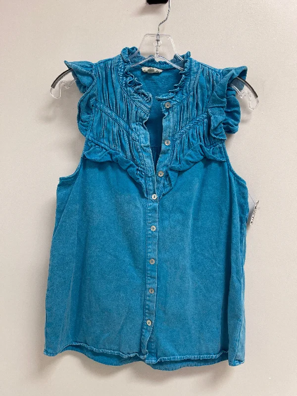 Top Sleeveless By Entro In Blue, Size: S