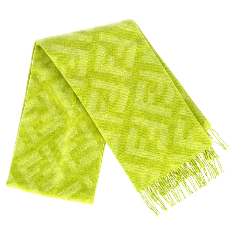 Fendi FF Scarf in Green Cashmere