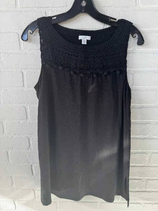 Top Sleeveless By J. Jill In Black, Size: S