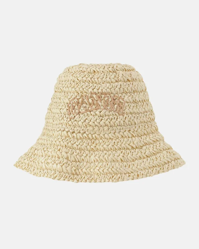 Women's Summer Straw Hat In Almond Milk