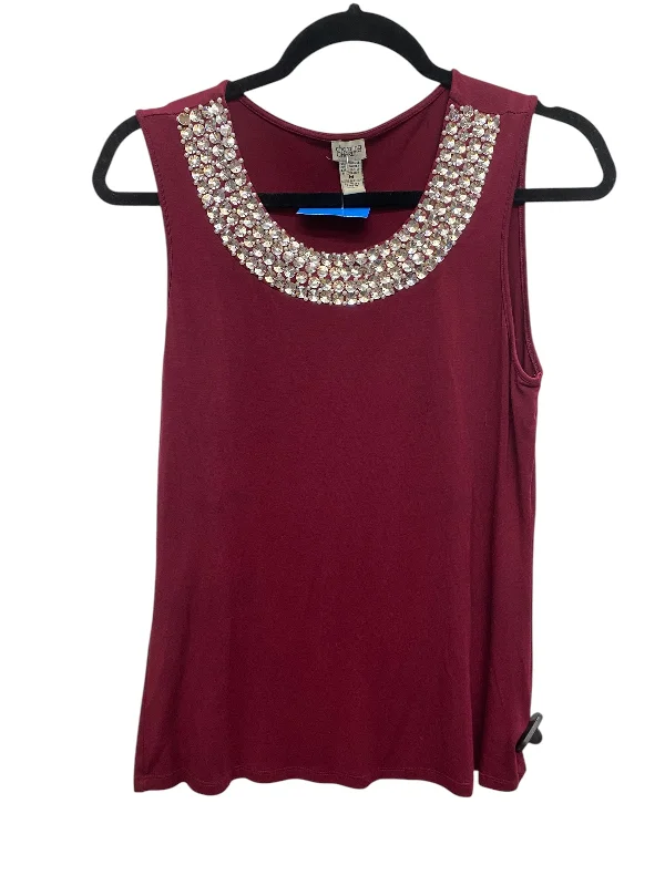 Top Sleeveless By Charming Charlie In Red, Size: M