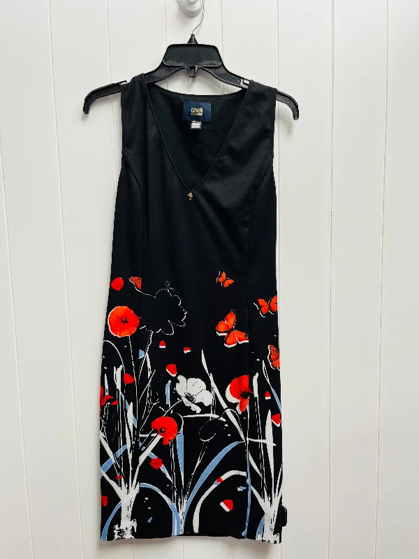 Dress Work By Roberto Cavalli In Black & Red, Size: 8