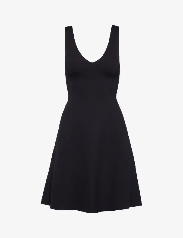 Neoprene V-Neck Founder Dress