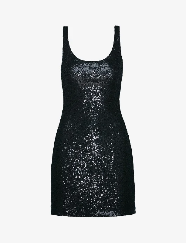 Sequin Scoop Neck Tank Dress