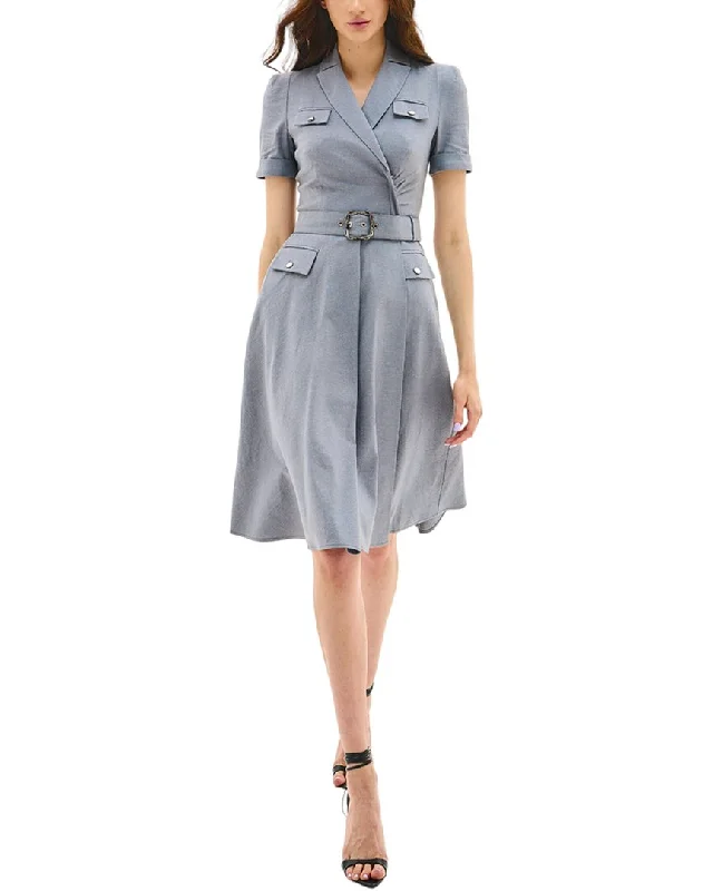 BGL Linen-Blend Midi Dress