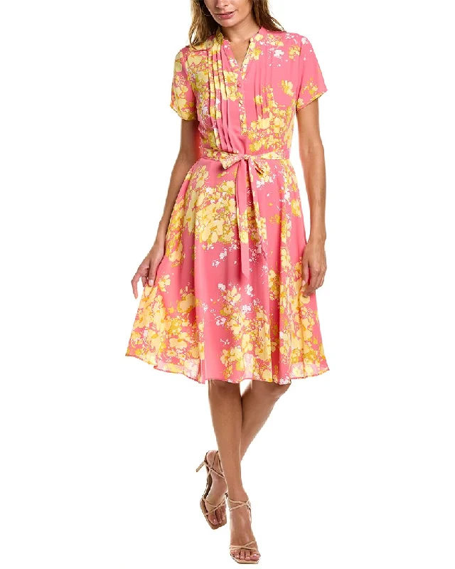 Nanette Nanette Lepore Crepe Chiffon Printed Midi Dress