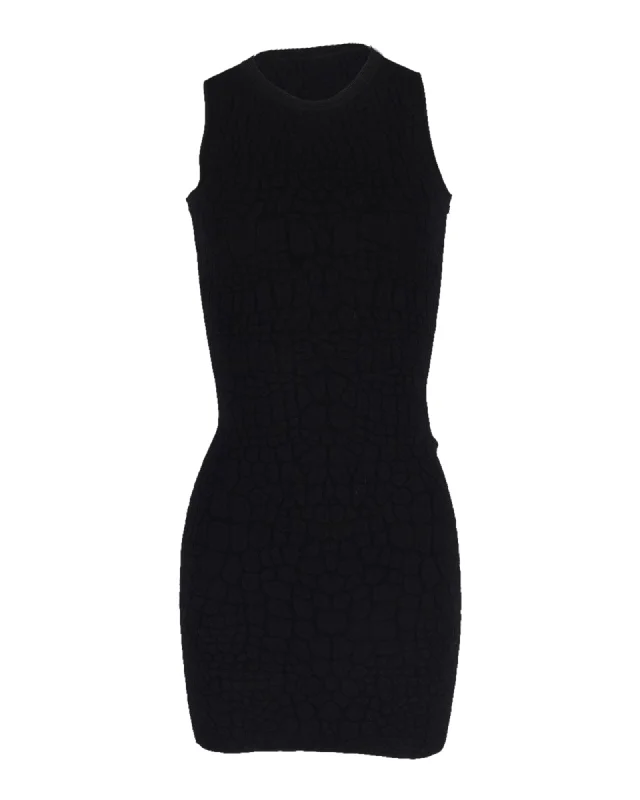 Alexander McQueen Mini Dress in Black Rayon