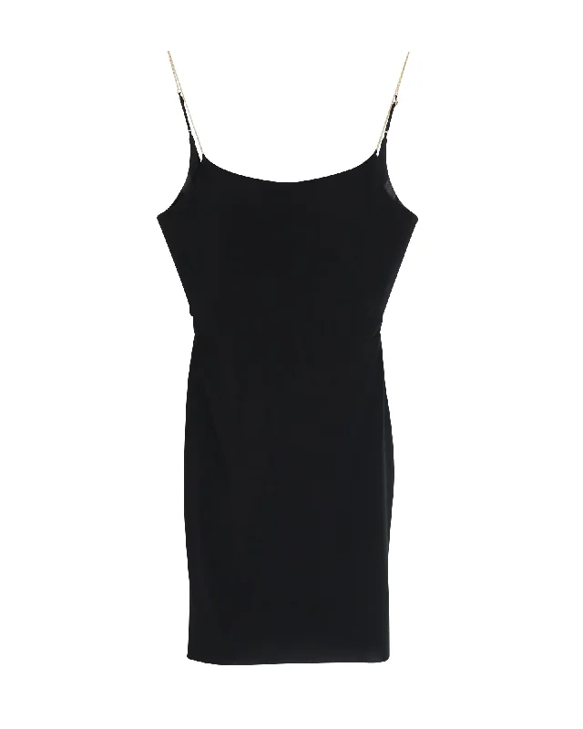 Alexander Wang Chain Strap Mini Dress in Black Acetate