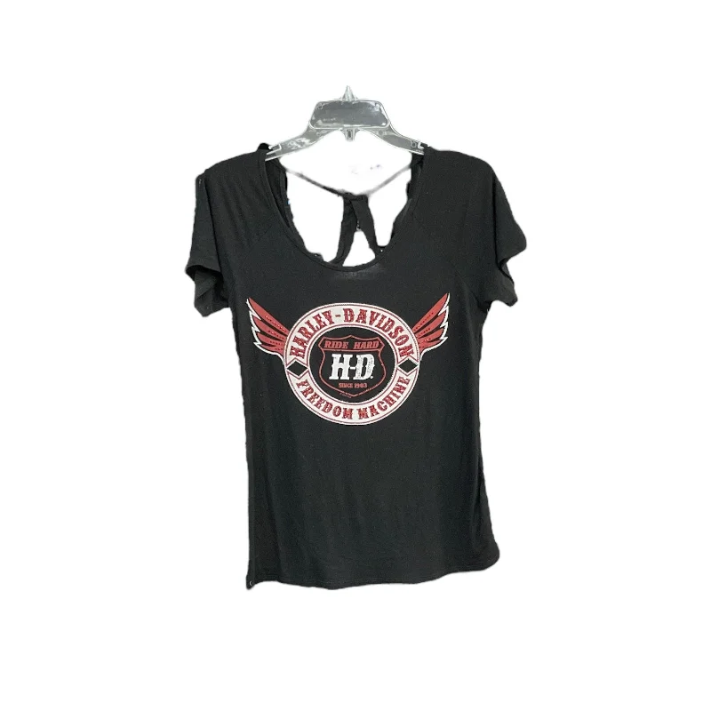 Black Top Short Sleeve Harley Davidson, Size M