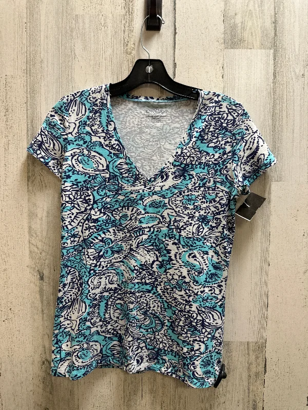 Blue Top Short Sleeve Lilly Pulitzer, Size Xs