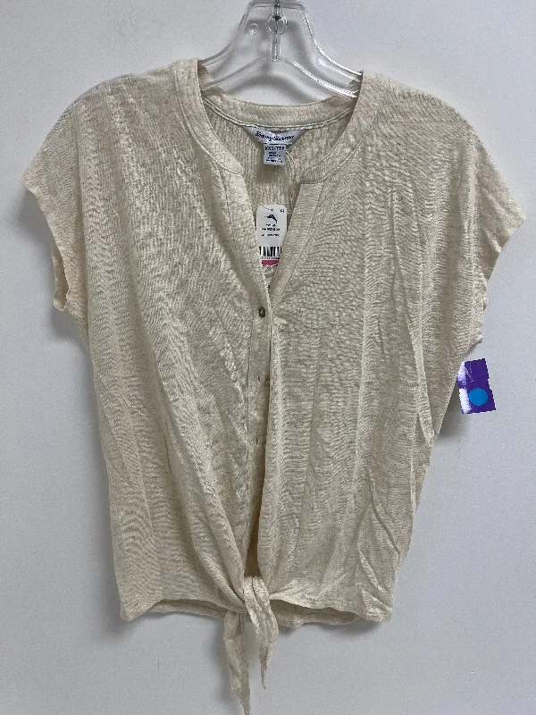 Cream Top Short Sleeve Tommy Bahama, Size Xs