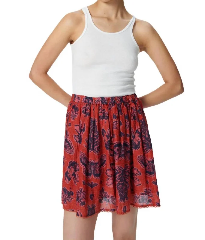 Willow Skirt In Crafty Flower Red