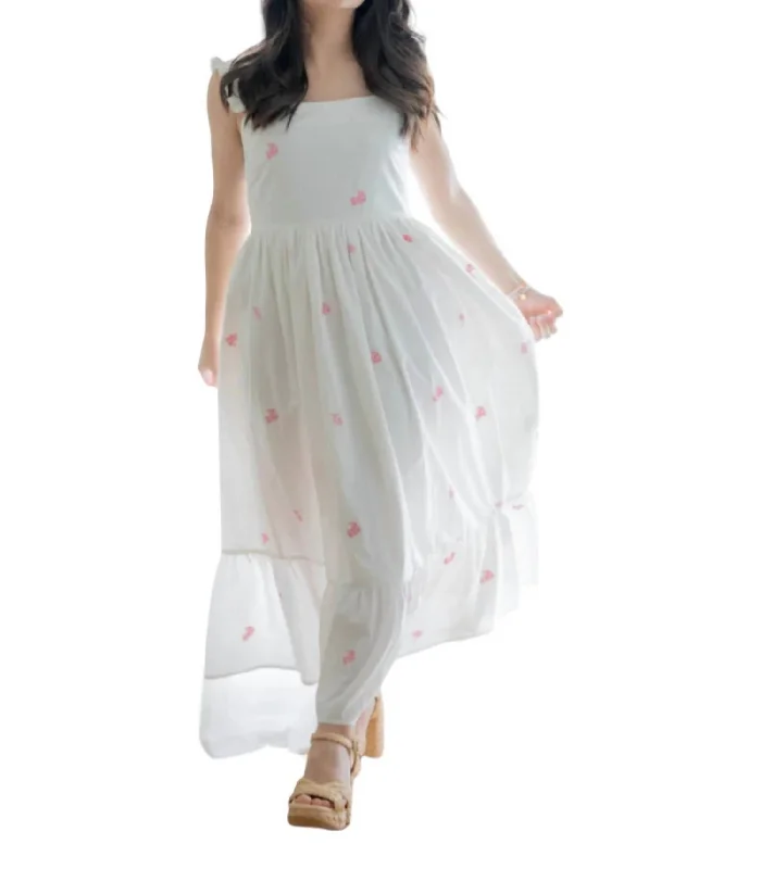 Inez Maxi Dress In Pink Poppy