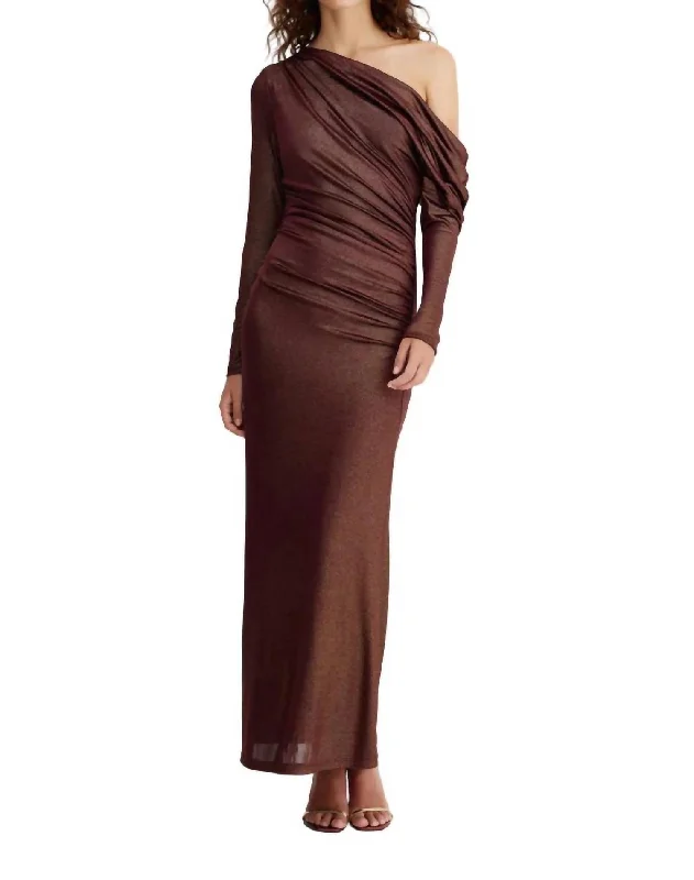 Liliana Maxi Dress In Chocolate