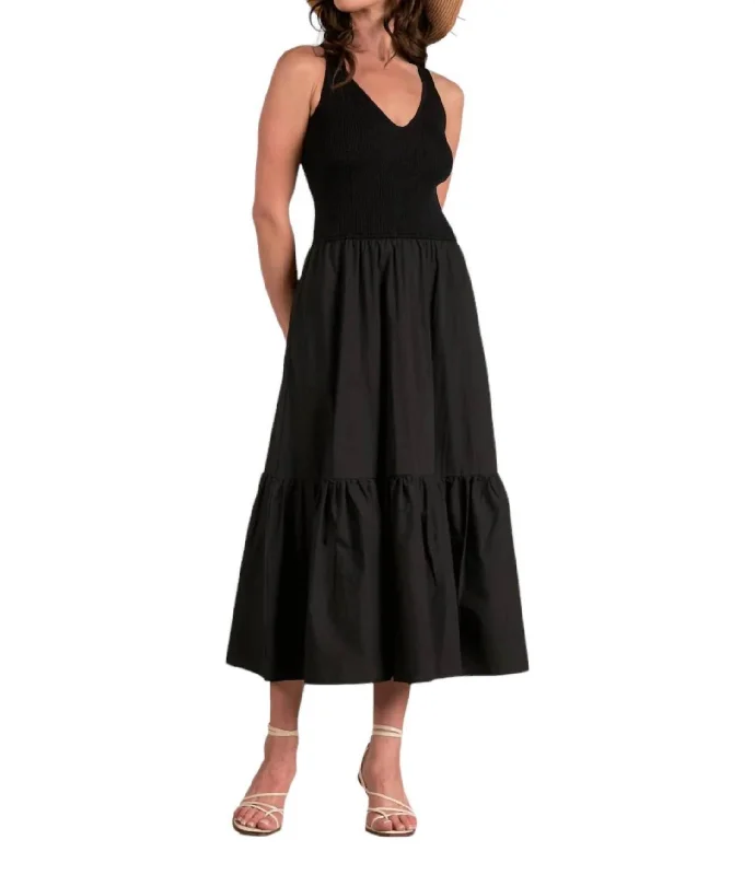 Maxi Tank Dress In Black