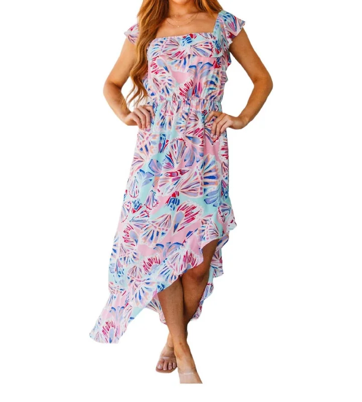 She Sells Sea Shells Maxi Dress In Multi Color