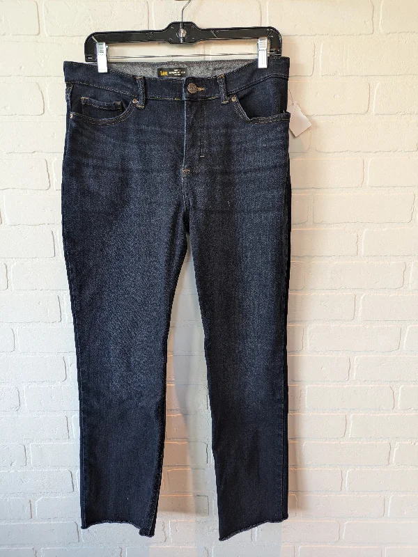 Jeans Straight By Lee In Blue Denim, Size: 10