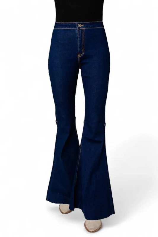 Moonshine High-Waisted Flare Jeans In Dark Wash