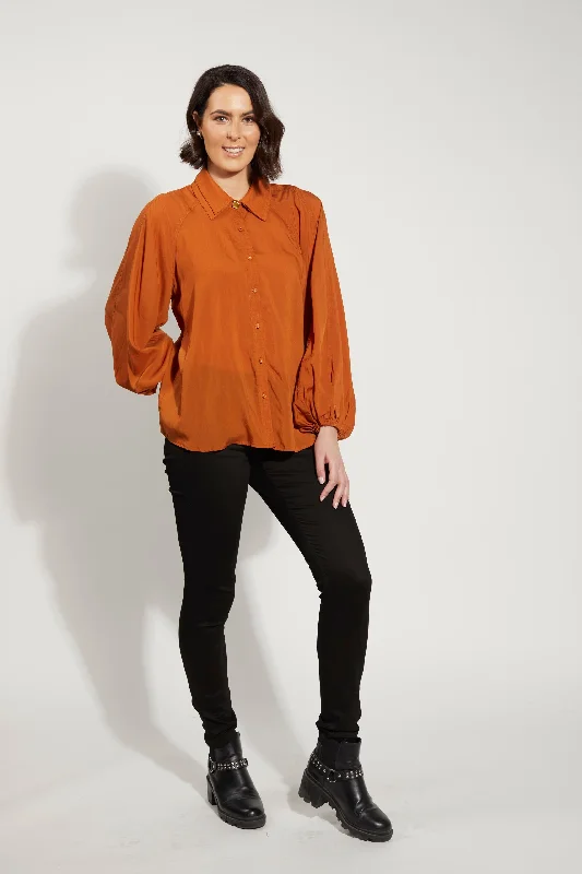 Drama the Label Two Point Shirt - Terracotta