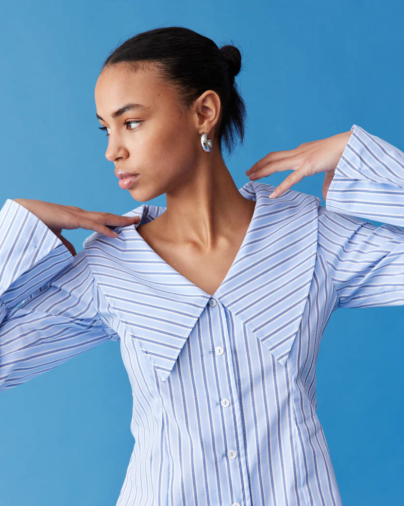 Ruby Eddie Shirt - Blue Sky Stripe