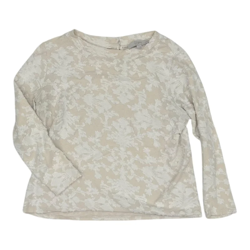 Top Ls By Loft In Cream & White, Size:Lp