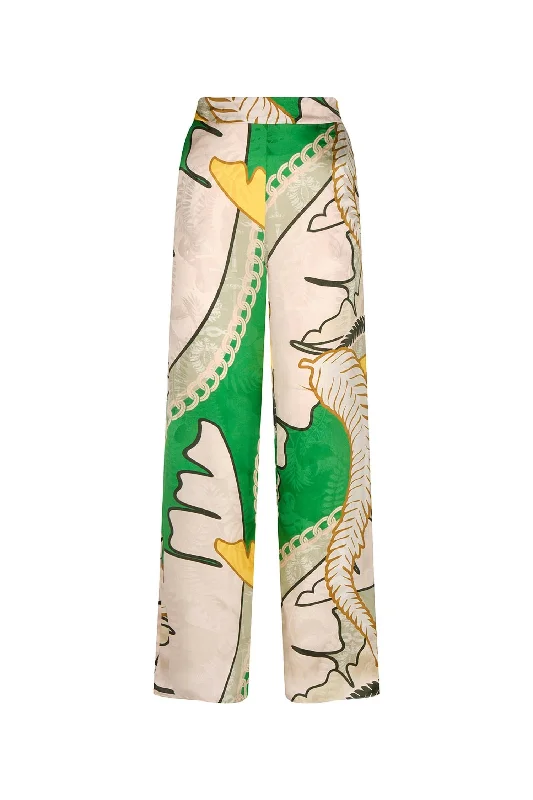 Santo Tomas Jacquard Pants In Green