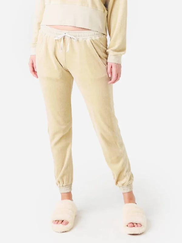 Velour Jogger Pant In Vetiver