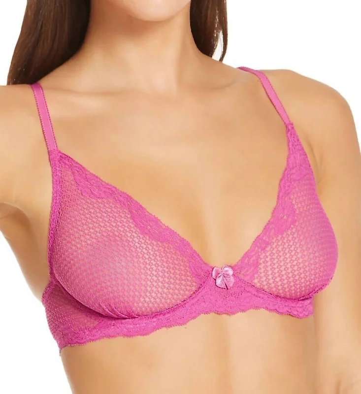 Alice Lace Plunge Bra In Orchid