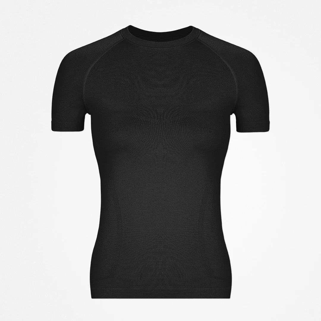 Sport Shirt Seamless Damen | Schwarz