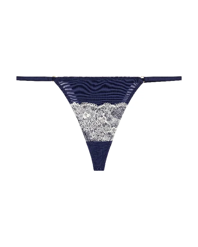 The Hanna Thong - Navy/Ivory