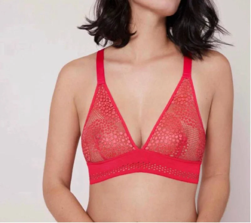 Urban Triangle Non-Wire Bra In Red